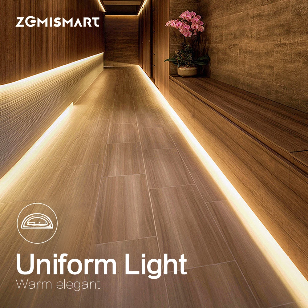 Zemismart Zigbee Driver with 5M 10M LED Light Strip RGBW Light Belt Work with Tuya and Homekit via ZMHK-01 Hub