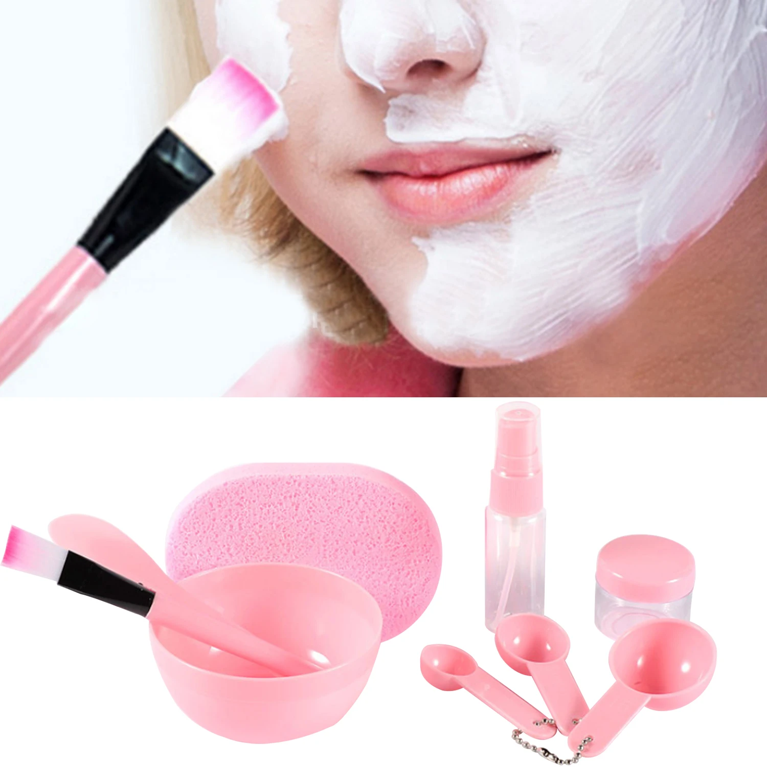 DIY Face Mask Mixing Bowl Brushes Spoon Tools Set Home Facial Eye Body Mask Mud Mixing Lady Mask Mixing l Face Care Applicator