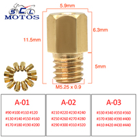 Sclmotos- For MIKUNI 4/042 Large Hex Main Jet Motorcycle Carburetor TM24 28 VM22 VM24 Main Injectors Nozzle AX100 TZR125 150