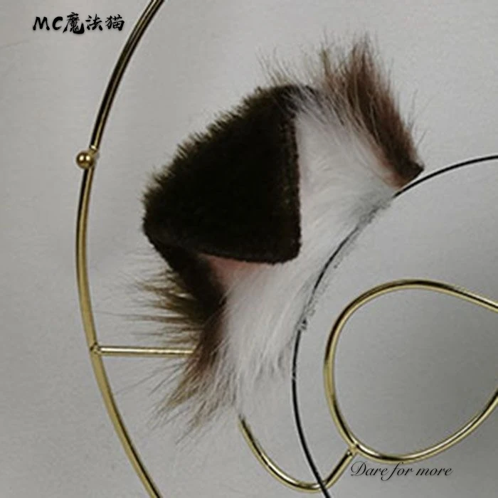 cos dog ears animal ear hand-made animal tail hair band hairpin hairpin KC headwear cos simulation fold-ear cat hair accessories