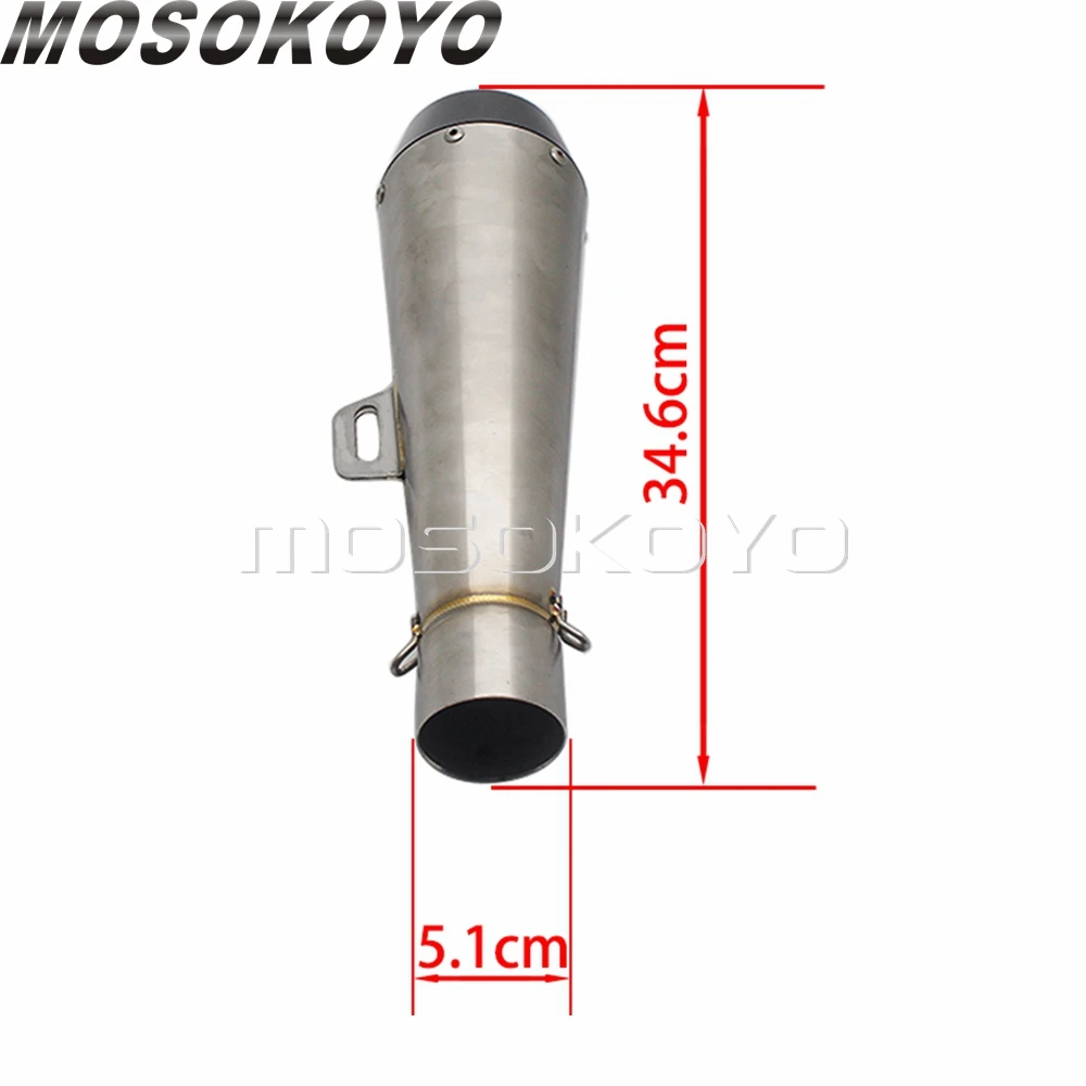 38mm-51mm Universal Motocycle Exhaust Muffler Pipe For M4 For Harley Honda CBR Motocross Dirt Bike Cross ATV Street Bike Scooter