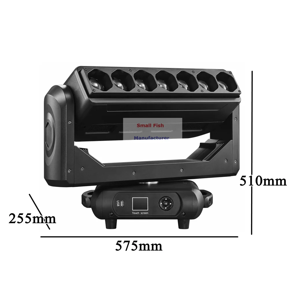 Refletor de luz giratório, 7x40w, zoom, 3 em 1, cabeçote móvel, dmx 512, luz profissional, dj, bar, festa, show, palco, controle de luz, dj