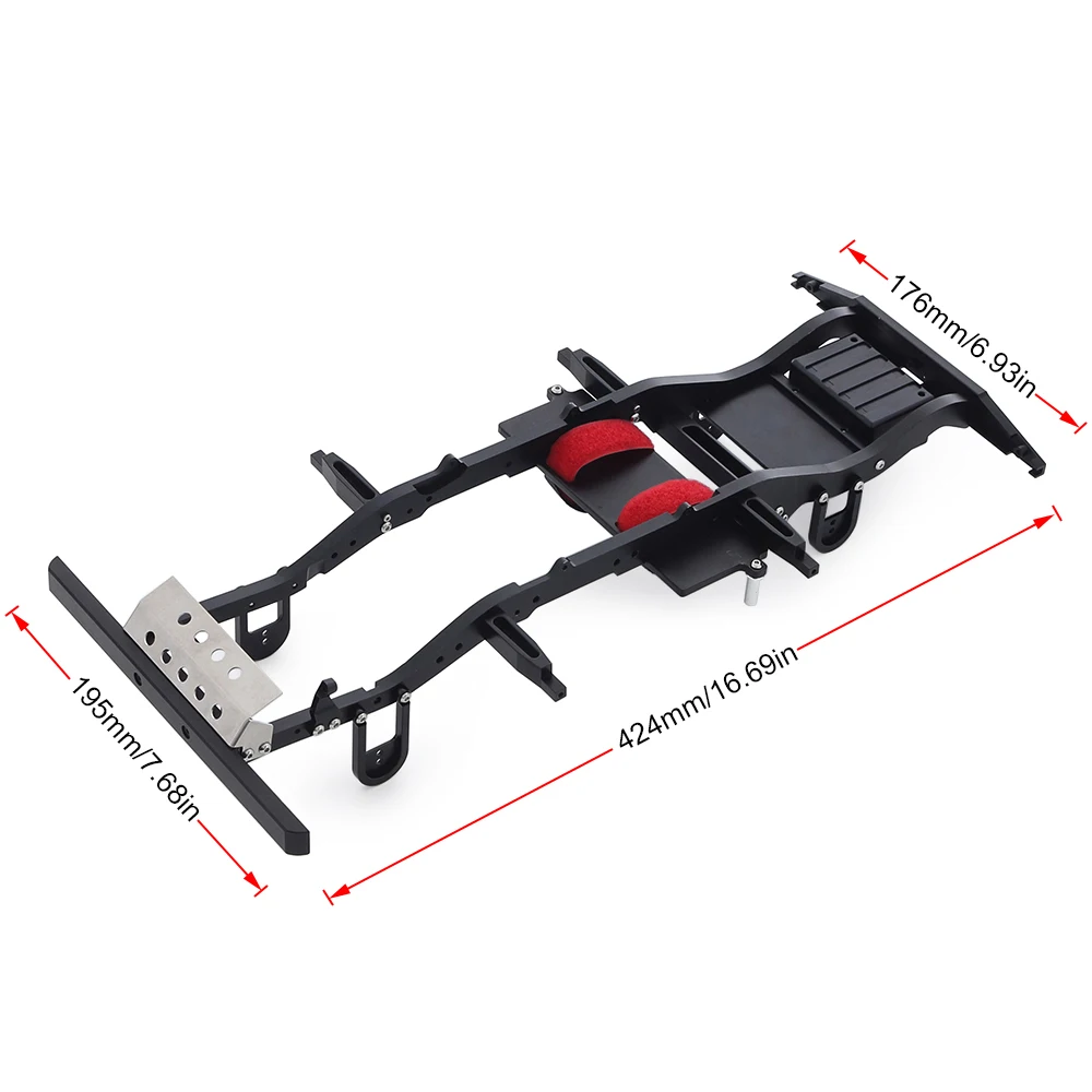 FIMONDA 1/10 Scale Metal Girder Frame Chassis for RC Crawler Truck RC4WD Gelande II FJ40 G2 D90 TF2 Defender DIY Parts