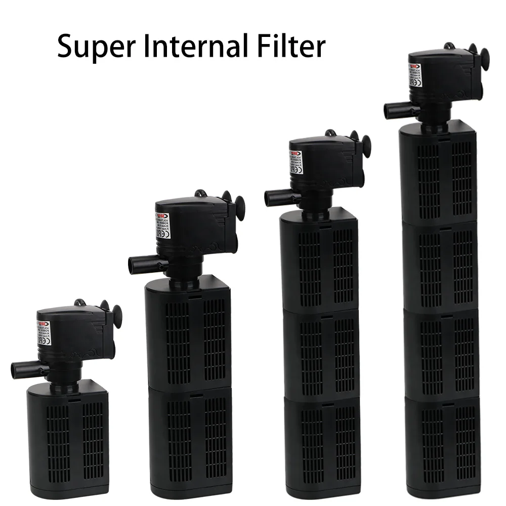 Ultra-quiet For Fish Tank Filtration 3 in 1 Powerful Aquarium Filter Pump 12W 18W 25W 35W Fish Tank Water Pump Internal Filter