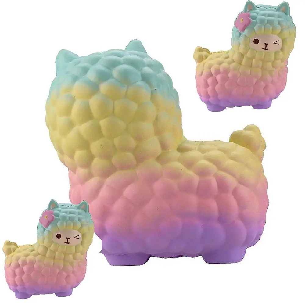 Jumbo Sheep Alpaca Squishy Cute Galaxy Slow Rising Squeeze Toys Animal Squishy Squish Wholesale Stress Relief Exquisite Kid Gift