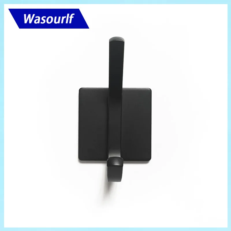 

Черные одиночные крючки для халата Wasourlf, латунная вискоза для полотенец, оборудование для ванной комнаты, приспособление для ванной комнаты, держатель для полотенец для домашнего ремонта