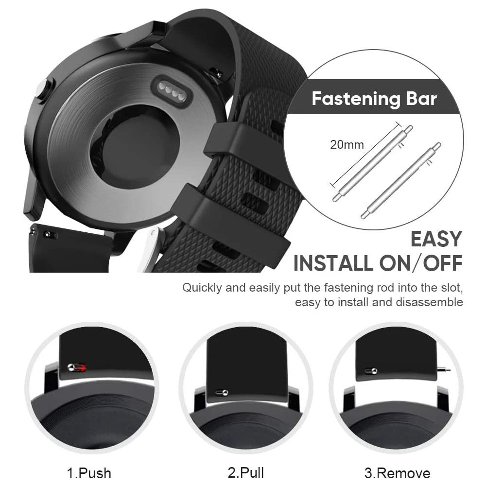 YAYUU Vivoactive 3นาฬิกา20มม.ซิลิโคนเปลี่ยนสำหรับ Garmin Vivoactive 3/Forerunner 645