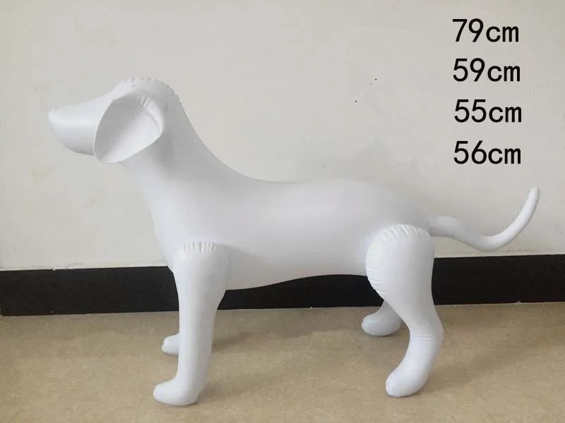 Plastic inflatable dog model pet shop props puppy clothes photo tools simulation animal toys