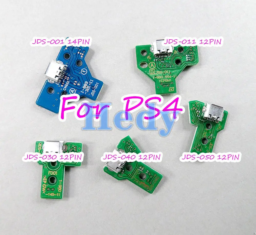 2pcs JDS 001 011 030 040 050 For Playstation 4 Controller USB Charging Board Port for PS4 JDS030 JDS001 JDS011 JDS040 JDS050