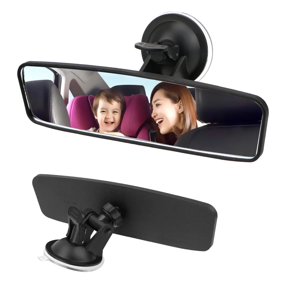 Car Rear Mirror Adjustable Suction Cup 360° Rotates Wide-angle Rearview Mirror Interior Rear View Mirror