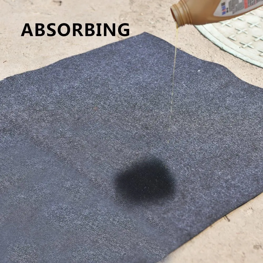 New Garage Floor Oil Mat Welding Box Liner Maintenance Mat Absorbent Reusable Washable Waterproof Protect Garage Floor Floor