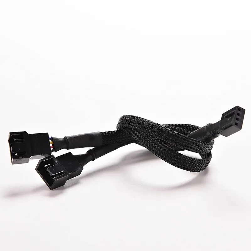 Fan Splitter 4Pin PWM Female To 3/4 Pin Adapter Cable Adapter Cable for Computer CPU Case Fan Sleeved Power Cable Hot Sale