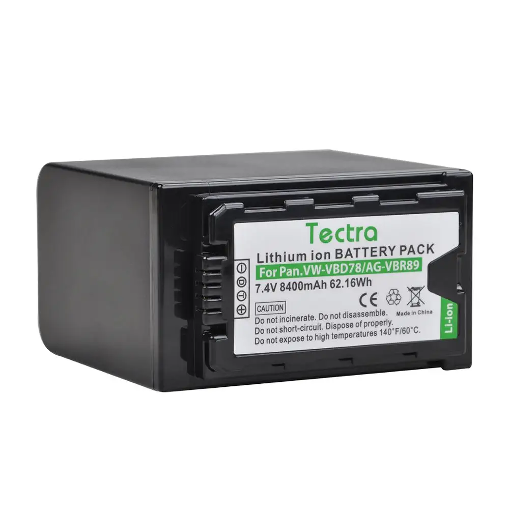 

1PCS 8400mAh VW-VBD78 Battery for Panasonic AJ-HPX260MC,HPX265MC,AG-FC10,PX298,HC-MDH2, VW-VBD29 VBD55 AG-VBR89 Battery