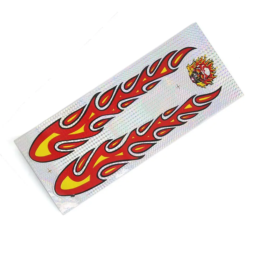 X Autohaux 2pcs Racing Sports Stickers Spray Flames Side Door Car Stickers and Decals Fire Body Vehicle Auto Decoration