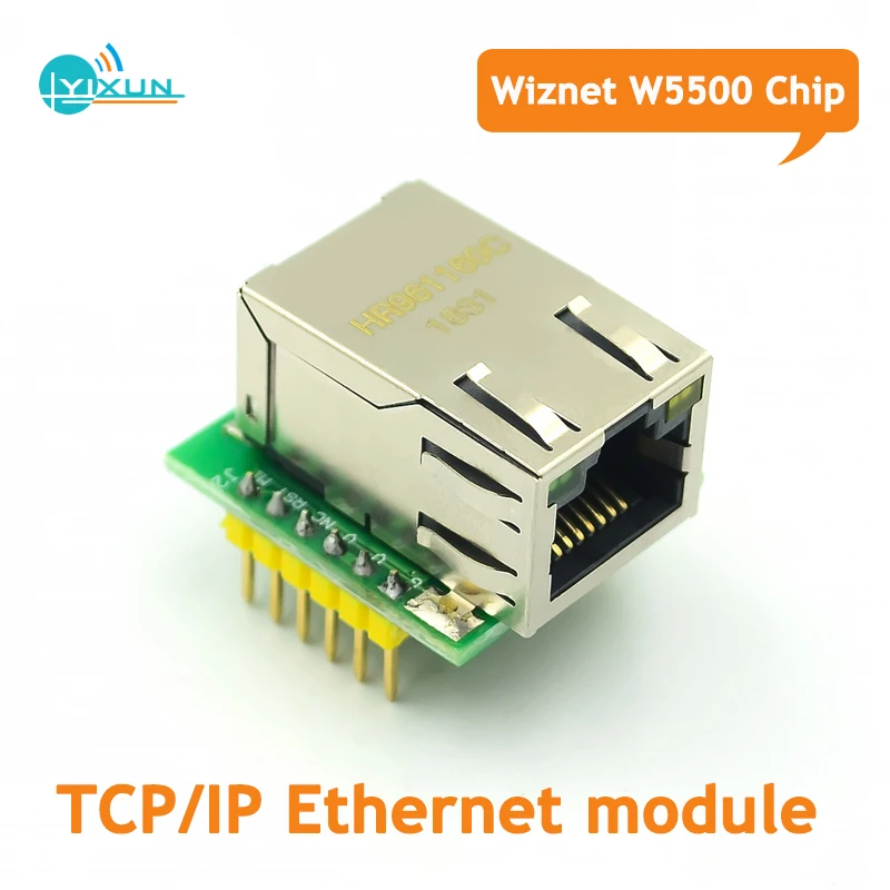 Wiznet W5500 Chip USR-ES1 Gloednieuwe 80Mhz SPI naar LAN Ethernet Converter Module Ondersteuning TCP/IP 3.3V TTL compatibel met WIZ820io