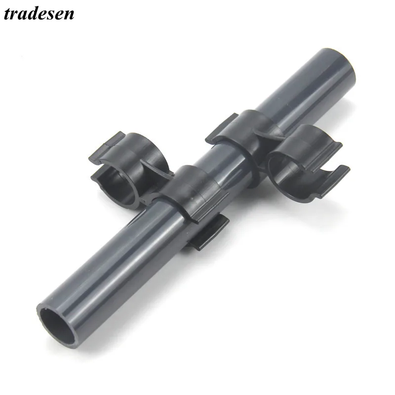 I.D25mm Pvc Pipe Double Plastic Clamp Connector H Type Clamp Garden Home Water Tube Support Joint Aquarium Fish Tank Fittings