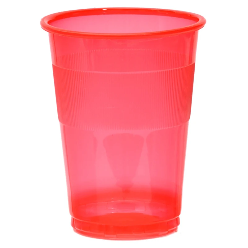 50 Pieces x Party Wedding Supplies, 8oz/220ml Red Famous Service Impact Plastic Cup