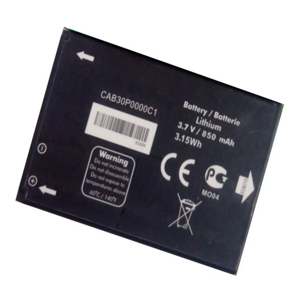 

850mAh CAB30P0000C1 Battery for ALCATEL OT-800 OT-802 OT-808 OT-799 OT-799A OT-802Y OT-E206C