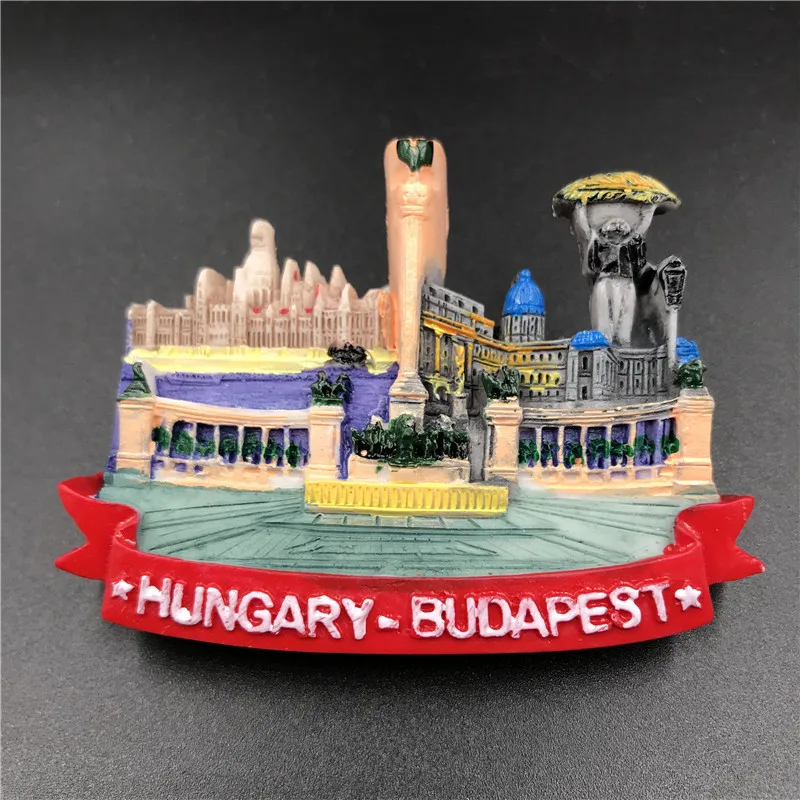 Hungary Budapest Panorama Magnet Refrigerator Decor Resin Magnetic Tourist Souvenir Crafts Home Decoration Accessories