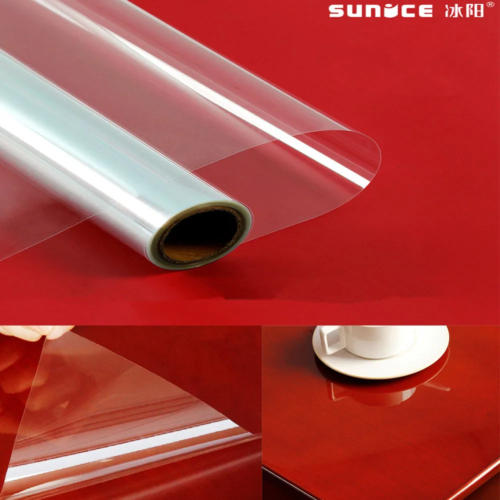 SUNICE Glossy Transparent Furniture Protection Vinyl Film Table Sticker Tablecloth film Self-adhesive anti-scratch 90cm*120cm