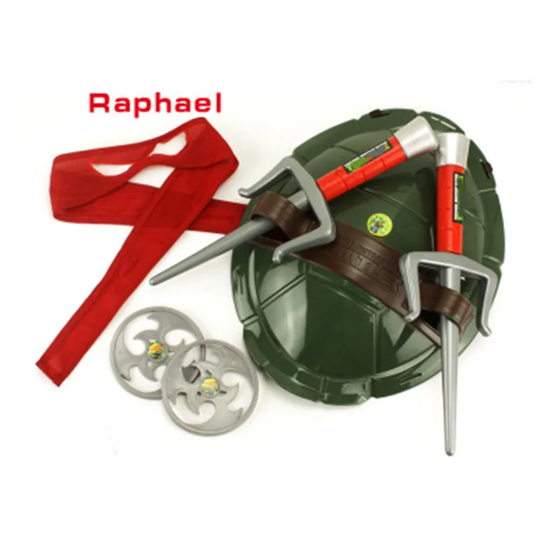 Ninja Schildpad Cos Gekleed Wapen Pak Schildpad Shell Oogmasker Cosplay Set Kind Ninja Turtle Model Speelgoed