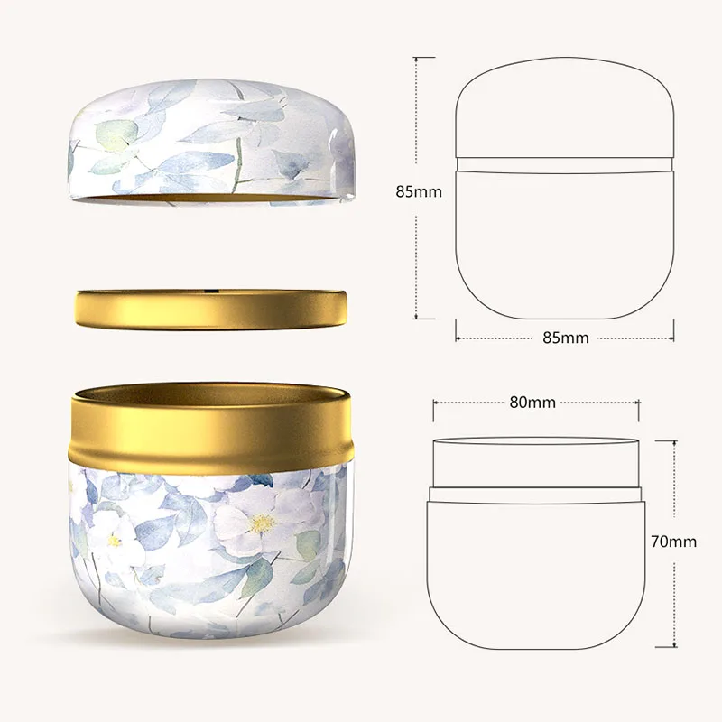 Mini Tea Caddy Tea box,Coffee Tins Food Storage Container Storage Box for Tea Coffee Herb Candy Chocolate Sugar Spices