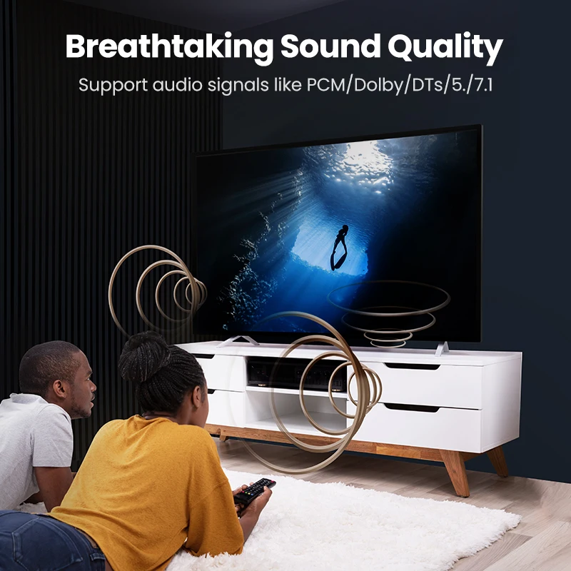 High Premium AV108 Toslink Digital Optical SPDIF Fiber Audio Cable Adapter for TV Blueray PS3 XBOX DVD CD Mini Disc AV