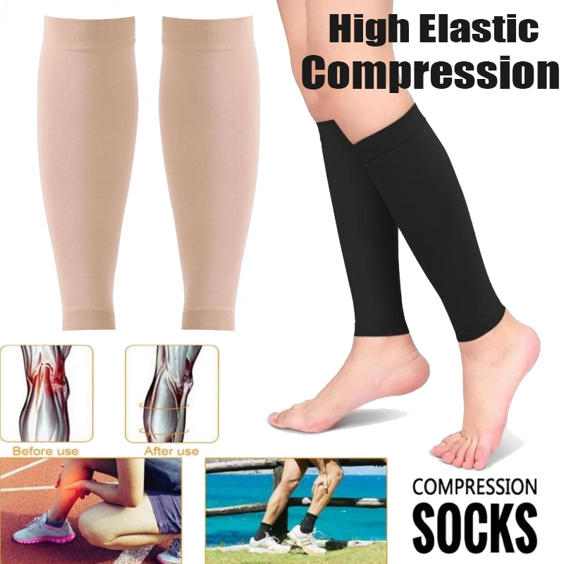 1Pair Varicose Vein Medical Stocking Elastic Socks Support Leg Shin Socks Fatigue Relief Leg Warmer Compression Calf Sleeve Sock