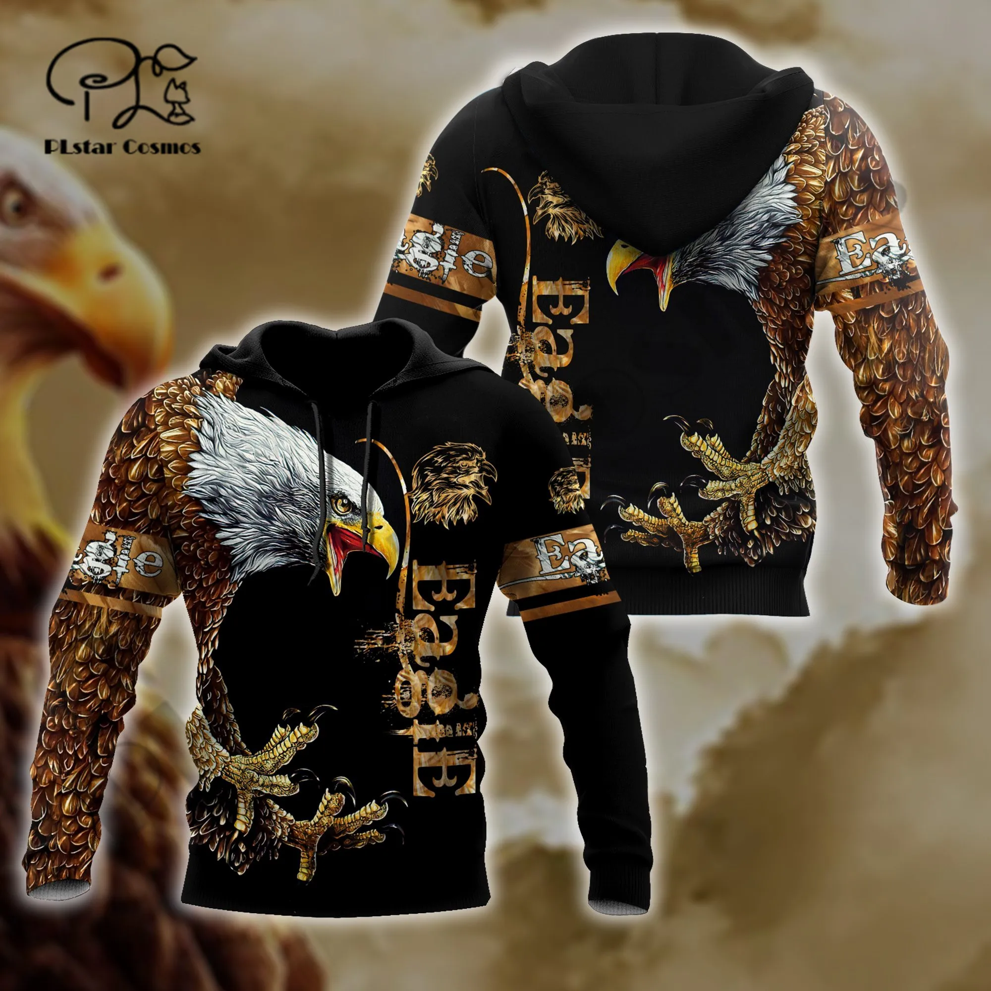 PLstar Cosmos 3DPrint Newest Eagle Bird Art Unique Aswome Men/Women Cozy Hrajuku Casual Streetwear Hoodies/Zip/Sweatshirt T-24