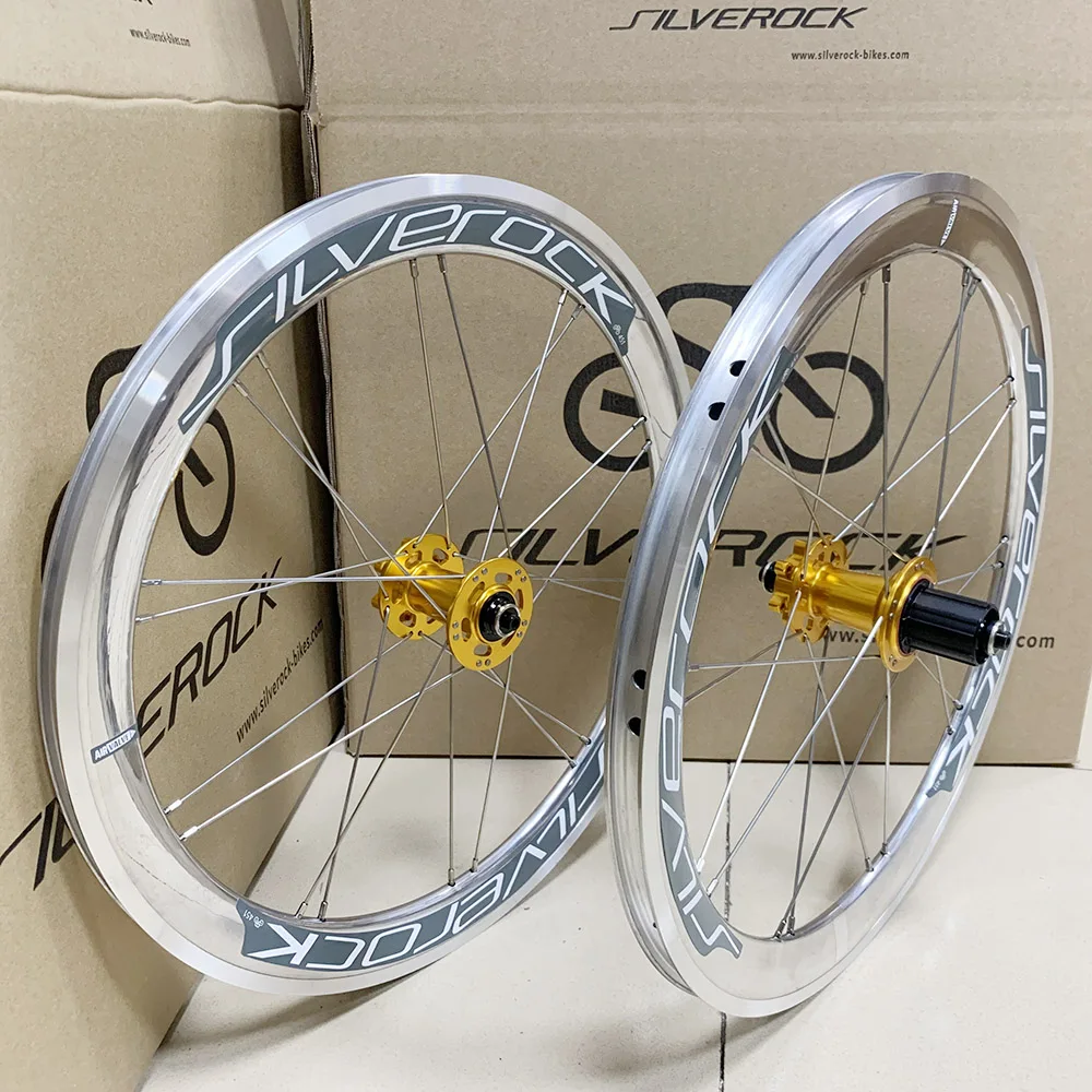 SILVEROCK SR40 Alloy Wheels 16 1 3/8 349 Disc Brake 40mm High Jump for GUST K3 Plus X1 X2 Zelo Folding Bike Urban Wheelset