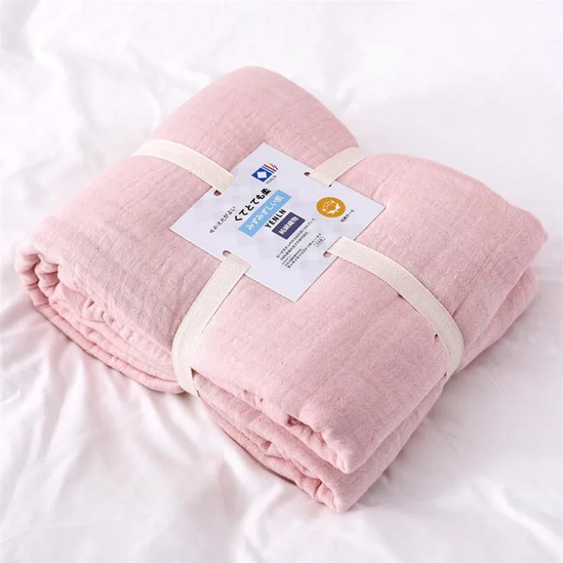 Bedspreads Quilted Summer Fashion Style Cotton Gauze Throw Blankets On The Bedding Comforter Quilt For Sofa Cover 200*230cm