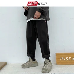 LAPPSTER Men Japanese Streetwear Black Harem Pants 2023 Mens Vintage Baggy Joggers Pants Male Korean Fashion Casual Trousers 5XL