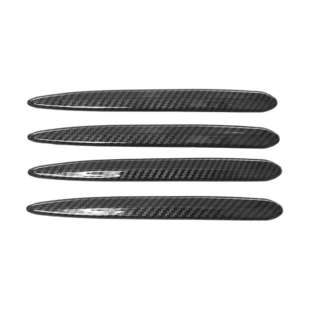 4 PCS Car Outer Door Handle Decorative Trim Strips For BMW 3 Series G20 G28 2020 Carbon Fiber ABS Plastic