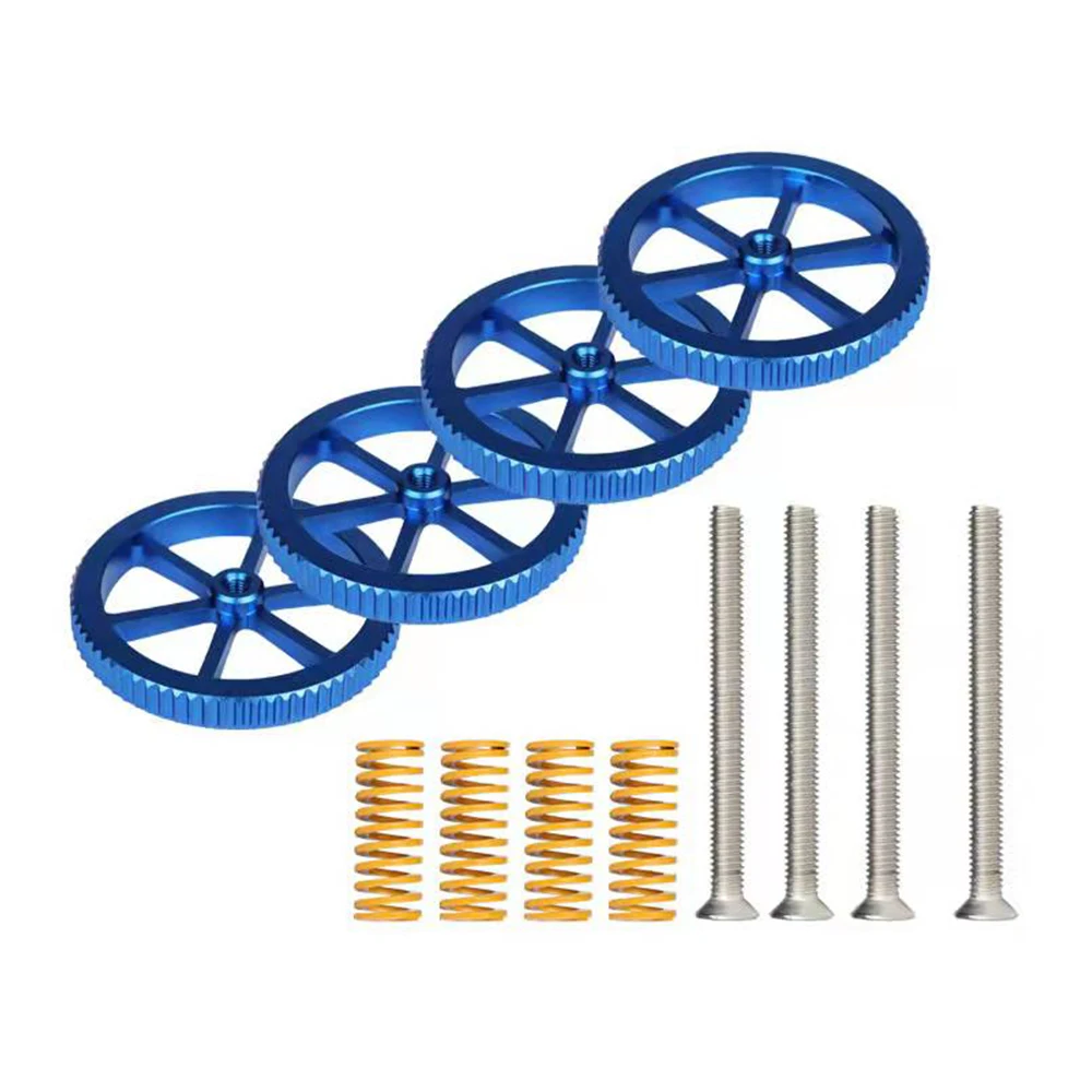 4Pcs ขนาดใหญ่สีแดง Twist Leveling Nut N เตียงร้อน Die Springs N Leveling สำหรับ CREALITY 3D เครื่องพิมพ์อุปกรณ์เสริม