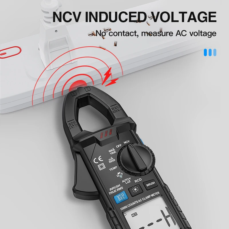 MESTEK CM83D Digital Clamp Meter True RMS DC AC Voltage Pliers Ammeter  Ampere NCV Ohm Tester Multimeter Electrician Tool