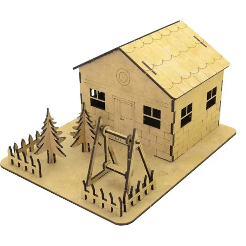 

Camp Clover Can Be Dyed 3 Dimensional Garden House Scale Model