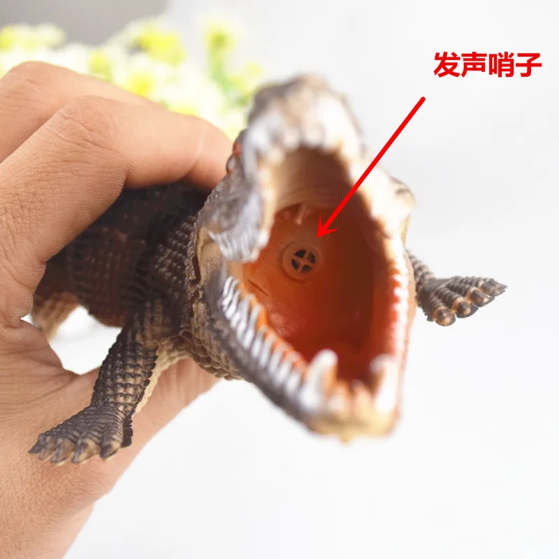 Simulation crocodile Rubber Toy Safari Garden crocodile model toy vinyl BB whistle vocal crocodile reptile vent small toy 30cm