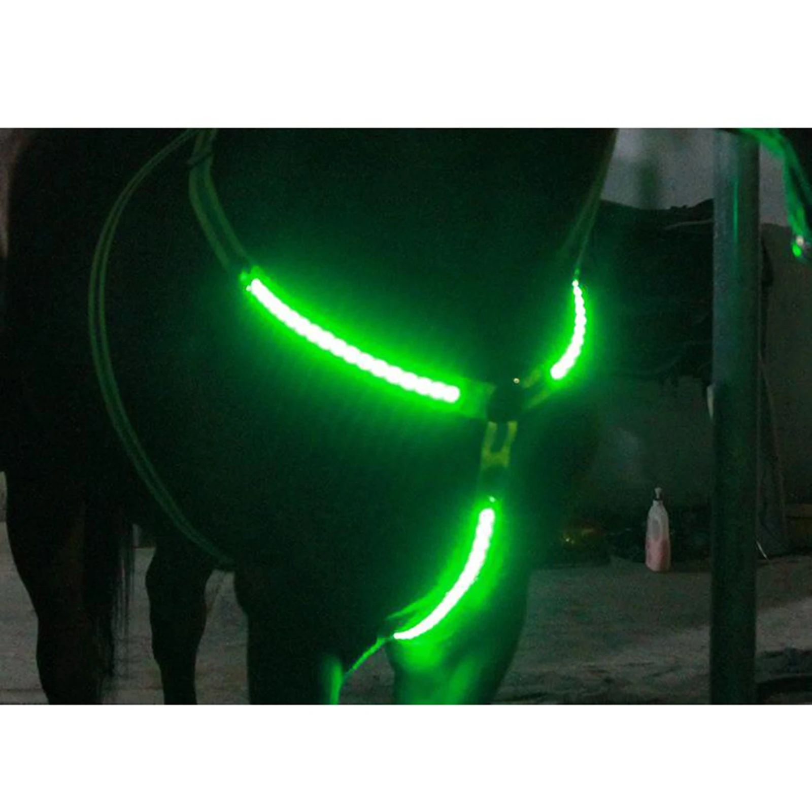 Arnés de caballo LED para el pecho, correa ajustable para el pecho, brida Halter reflectante de alta visibilidad, banda de seguridad