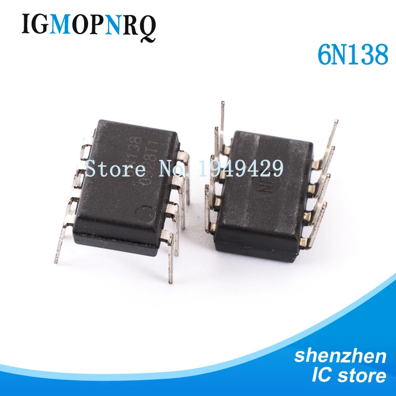 10pcs 6N135 6N136 6N137 6N138 DIP-8 6N139 light coupling into optoisolator photoelectric coupling