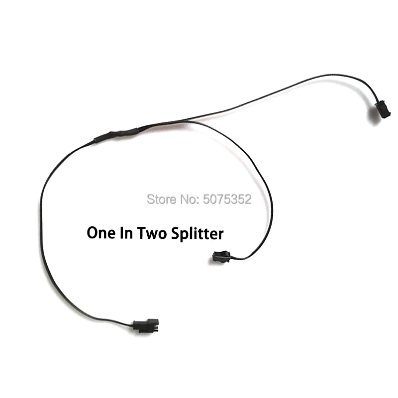 1pcs EL accessories EL Splitter EL Extension Wire for EL Wire Glow  Supplies One in two Splitter