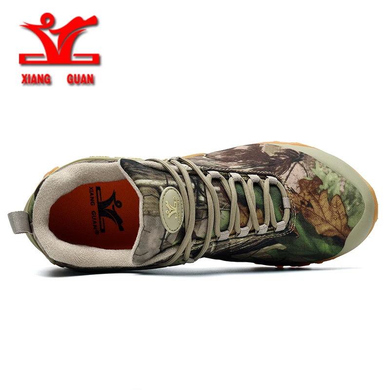 XIANGGUAN men hiking shoes outdoor waterproof hunting shoes camping tactical boots skid wear resistant rock climbing shoes women