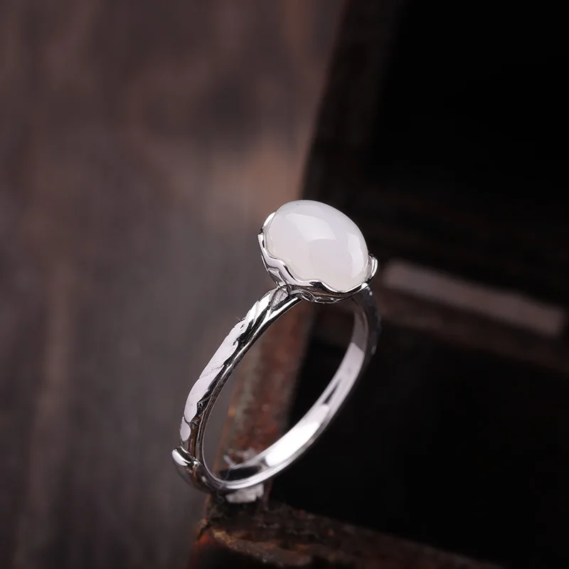 

Уродливые красочные кольца из халцедона и нефрита из яшмы для женщин, мини-кольца с овальными драгоценными камнями, настоящее серебро 925, бижутерия, ювелирные изделия