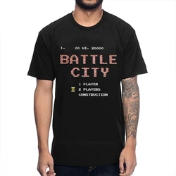 Natural Cotton Old School  Game Battle City T Shirt Casual For Men Homme Tee Shirt Plus Size Guys Punk Designer Streetwear