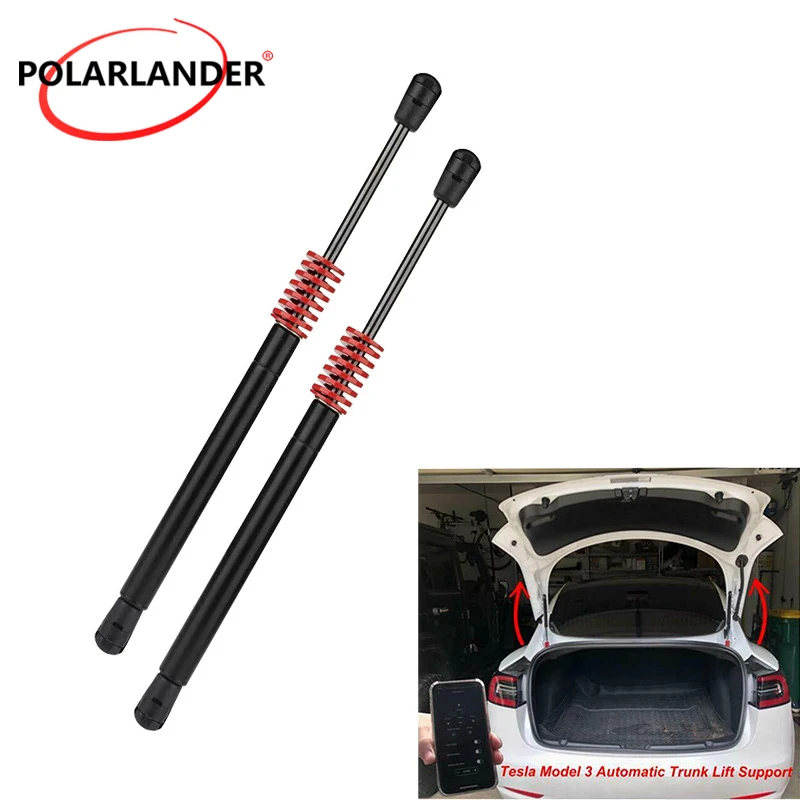 Car Rear Tailgate Gas Struts Strong Bearing Capacity 2 Pcs/Set Automatically Black Carbon Steel Stable For T/esla Model 3 2016