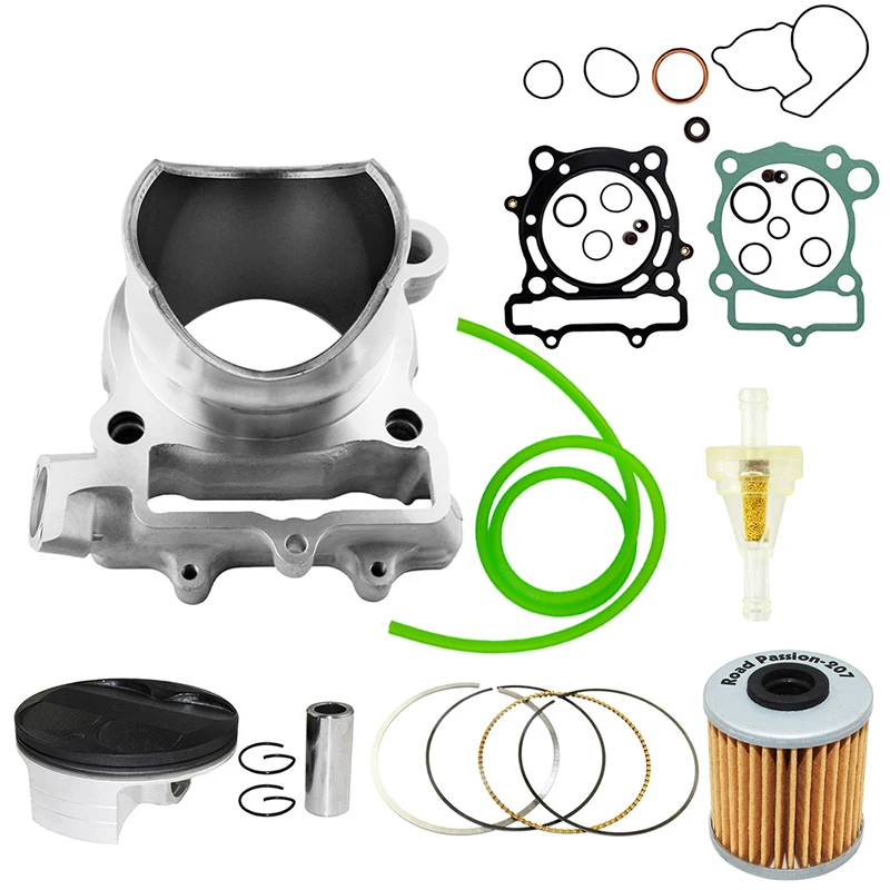 Motorcycle Accessories Cylinder + Piston + Rings Oil Filter Tube Kit 77mm (Cylinder Diameter) For KAWASAKI KXF250 KXF 250 09-16