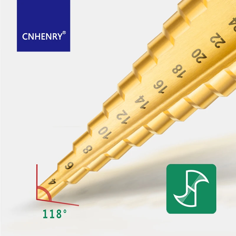 HSS Step Drill Titanio Rivestito Hole Trapano Cono Punta del trapano 4-12/4-20/4-32mm per la Lavorazione Del Legno Metallo perforazione Set