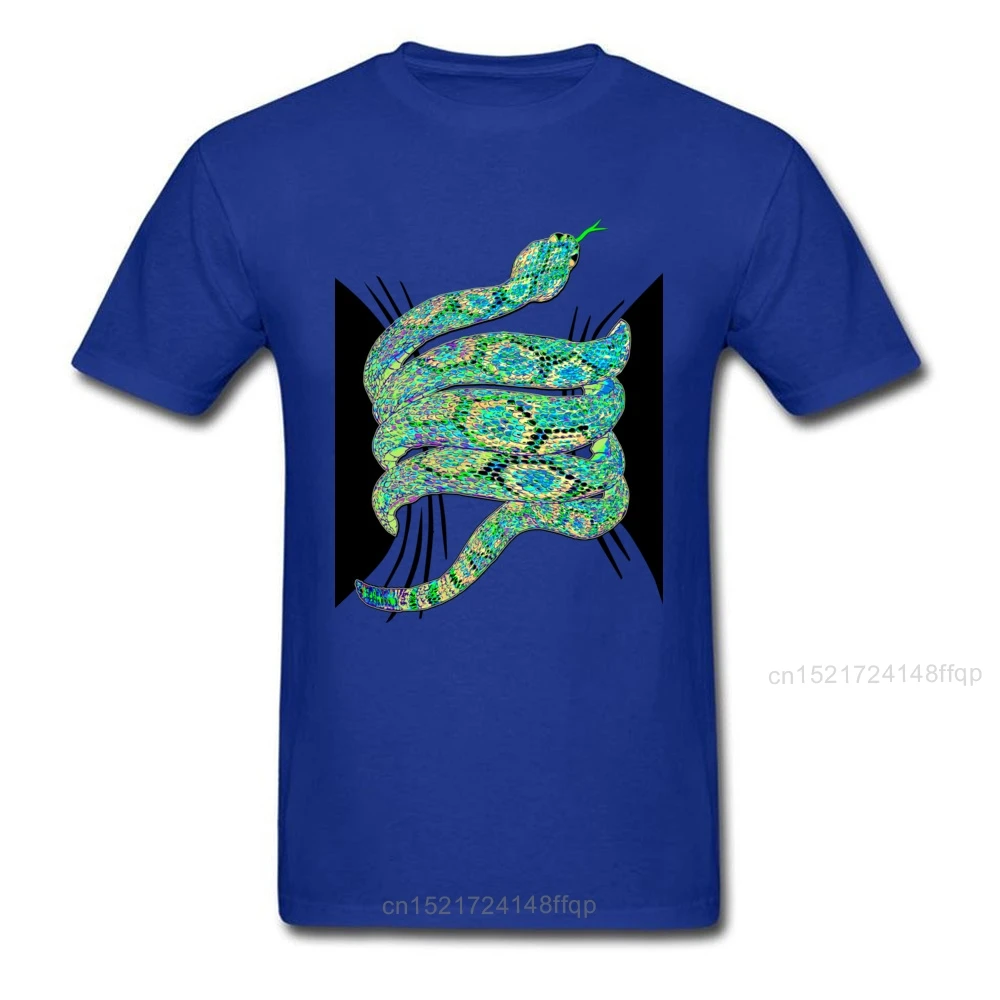 Special Men's T Shirt Green Rattlesnake Love T-shirts Summer Tops Tees NEW YEAR DAY 100% Cotton Clothes Snake 3D Tshirt