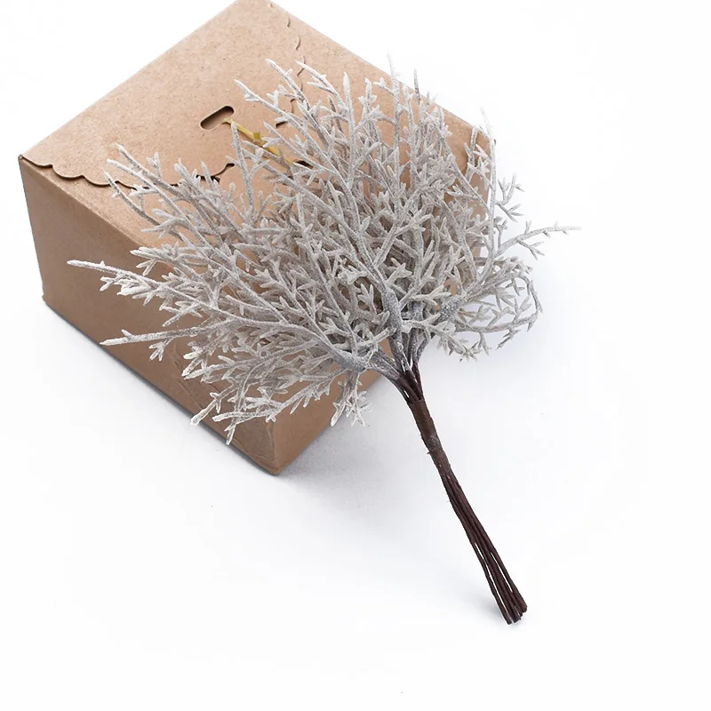 10 stücke Mehrfarbige Weihnachtsbaum Dekorative Blumen Kränze Hochzeit Basis für Wohnkultur Diy Geschenke Box Künstliche Pflanzen Großhandel – Detail 7