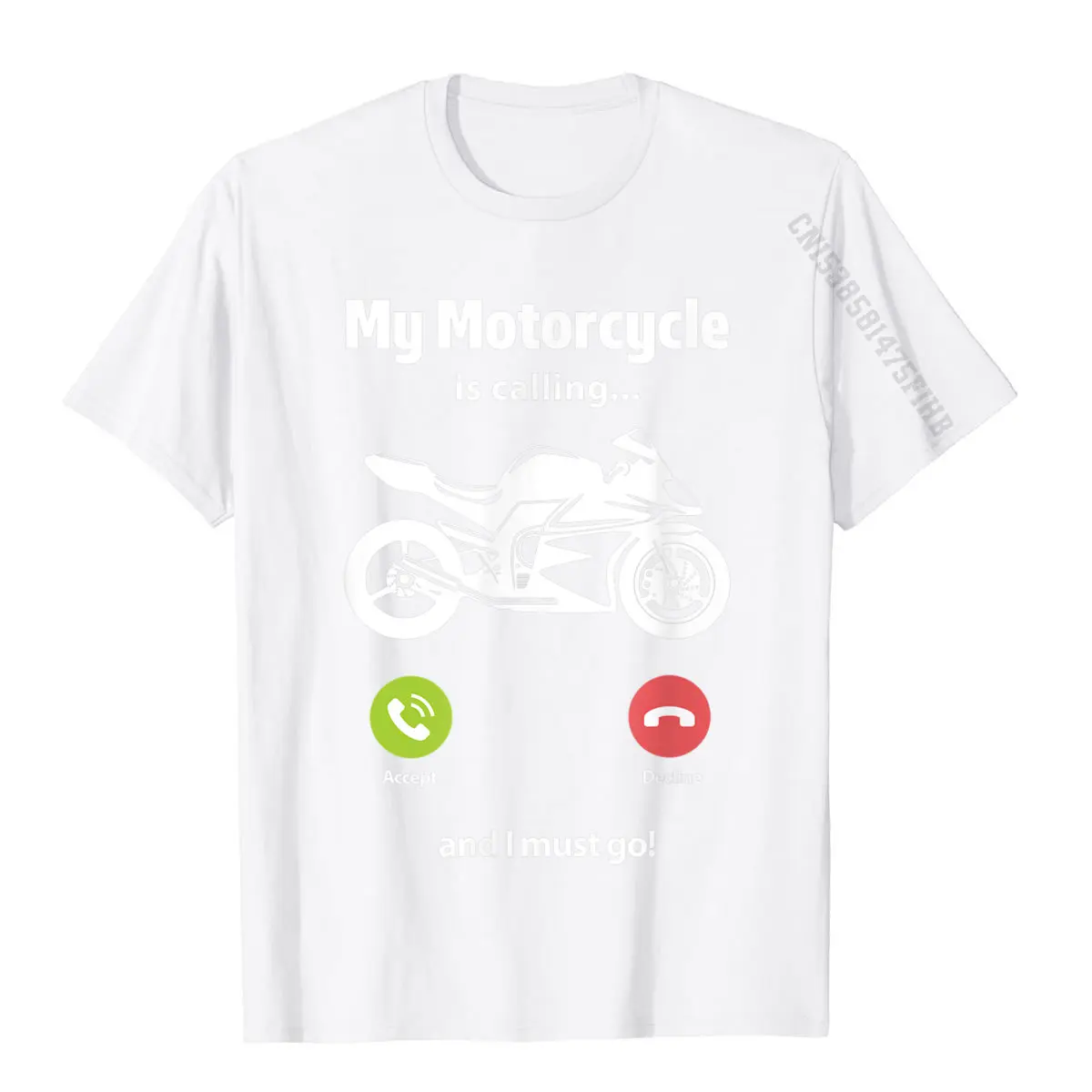 My Motorcycle Is Calling And I Must Go Funny Motorcyclist T-Shirt Normal Cotton Men\'s Tops Tees Group New Coming T Shirts