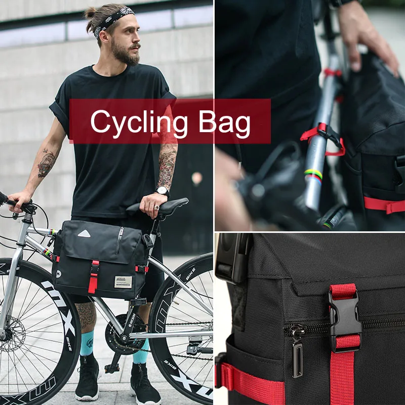 Imagem -03 - Impermeável Crossbody Bolsa do Mensageiro para Homens Riding Bolsa Sling Shoulder Travel Bolsa Grande Mountain Bike Ciclismo Pack Oxford Xa135zc